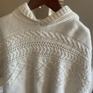 Gap poncho sweater in ivory.  Worn once.